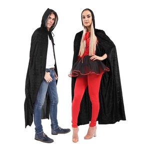 Black Hooded Cloak Costume
